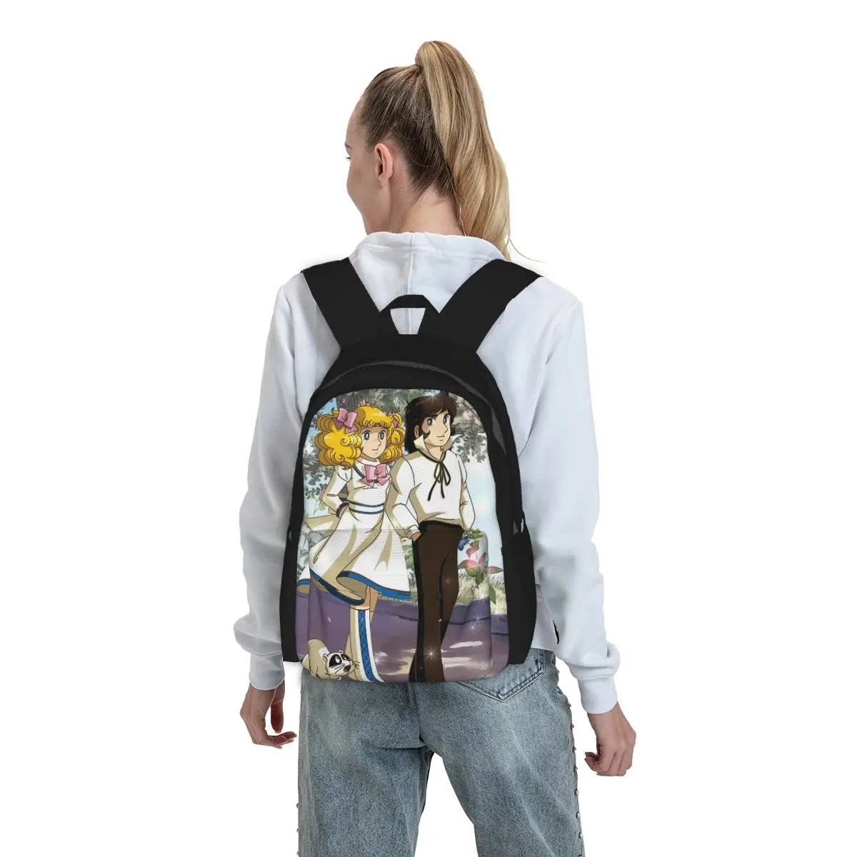 

Candy Candy Anime Backpack Boys Girls BookBag Children School Bag Computer Shoulder Bags for Men Women