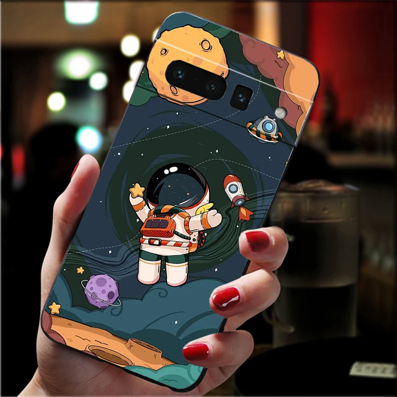 

Phone Case For Google Pixel 10 9 Pro XL 9A 8 7 6 Pro Pixel 8A 7A 6A Pixel 8 7 6 5 Cute Astronaut