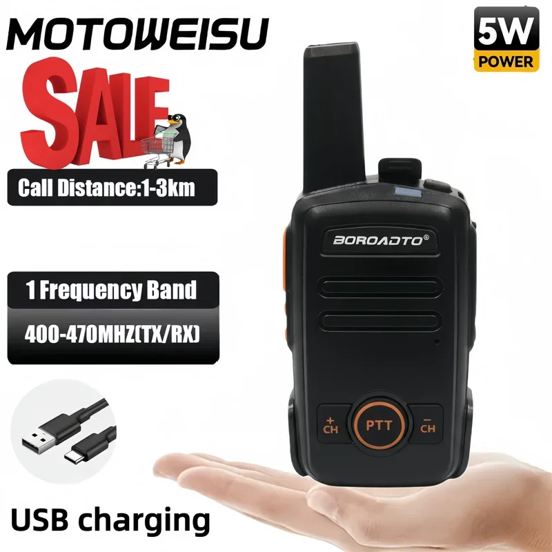 جهاز اتصال لاسلكي صغير 16 قنوات PMR FRS راديو محمول جهاز إرسال واستقبال UHF 2 قطعة مجموعة طويلة المدى اتجاهين راديو فندق الأعمال في الهواء الطلق