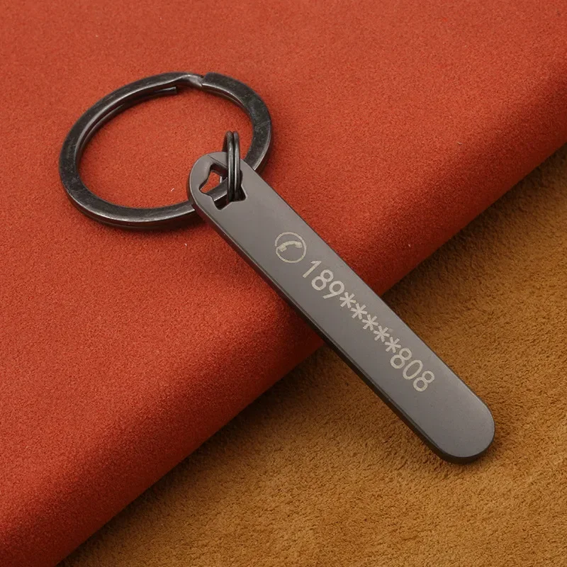 ALEX STREETER 1 STKS gratis gegraveerd logo metalen sleutelhanger op maat gemaakte autotelefoonnummer vriendje naam cadeau autosleutelhanger
