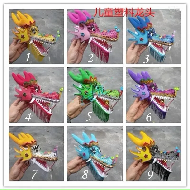 LED Chinese Dragon Dance With Head School Performance Prop Fitness Dragon Set Children's Novelty Dance Accessories