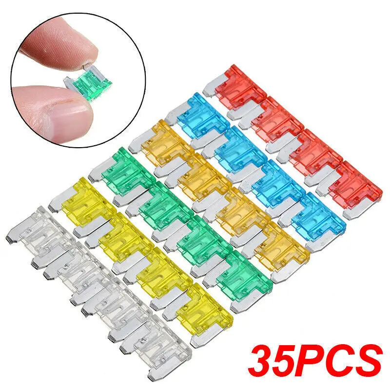 35X Universal Micro Mini Blade Fuses For Auto Car Truck 5A 10A 15A 20A 25A 30A