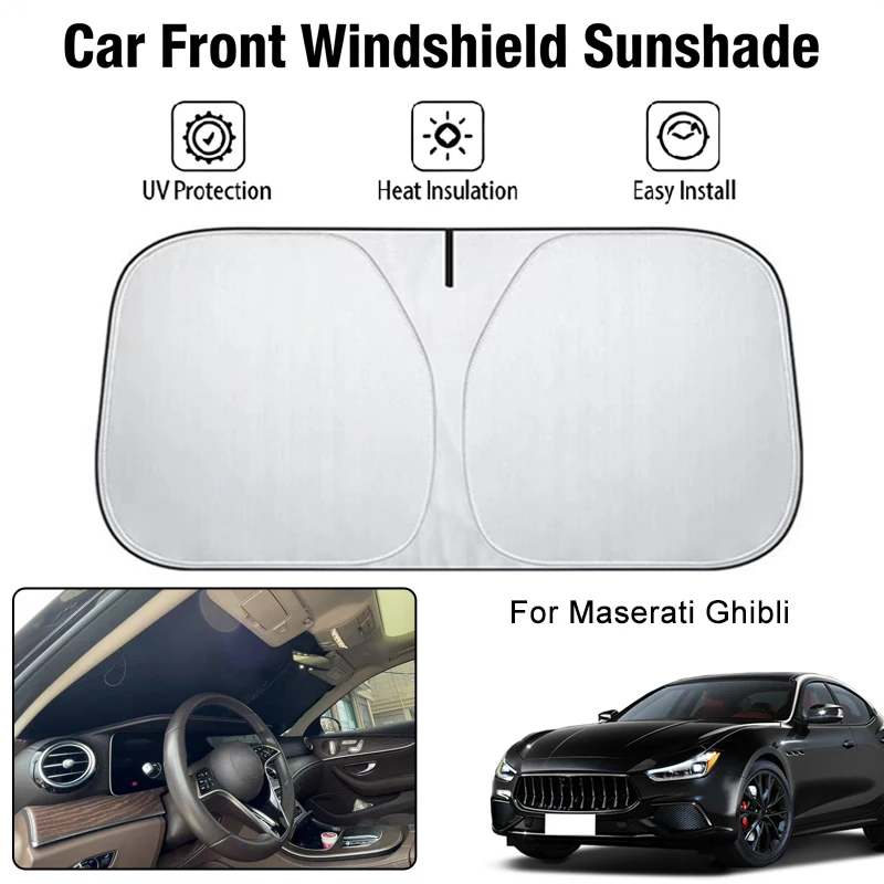 

Foldable Car Windshield Sun Shade UV Block Heat Insulation For Maserati Ghibli Interior Protection Accessories