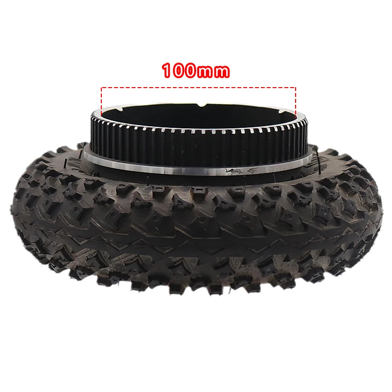 200X50 Front Rear Wheels for 8-Inch Electric Skateboard with Gear Wheels, Power Belt Wheels, Inflatable Wheels Aluminum Alloy