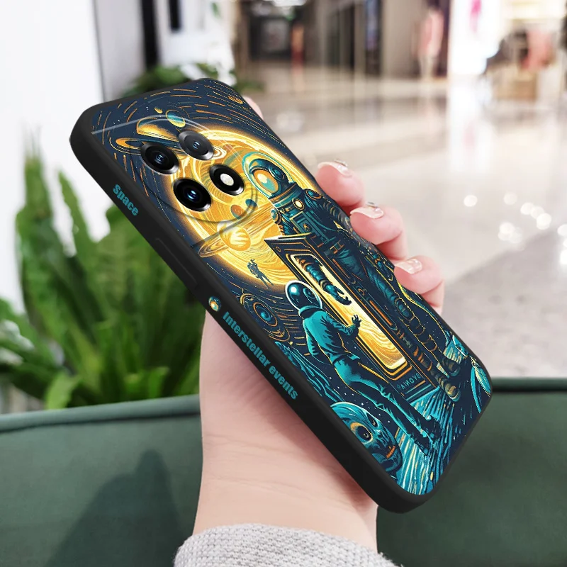 星間ホラー電話ケース Oneplus 13 13R 12 12R 11 11R 10 10R 10T 9R 9RT 9 8T 8 7 7T プロ 5 グラム液体シリコーンカバー