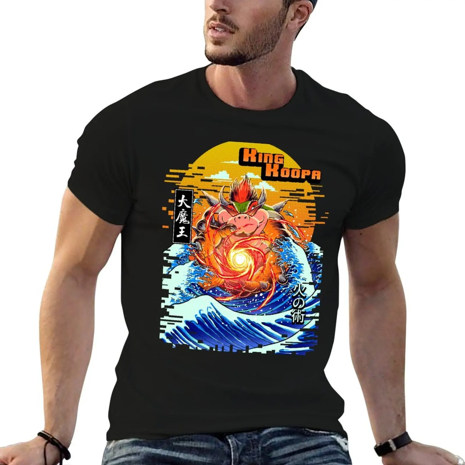 

the fire breath king koopa T-Shirt man t shirts high quality luxury brand mens graphic t shirts man t shirt heavy cotton T-Shirt