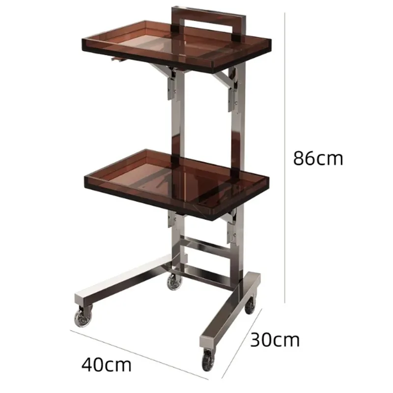 Italian Style Modern Trolley Multifunctional Luxury Barber Shop Trolley Storable Beauty Salon Furniture Pousser Un Chariot HBSC