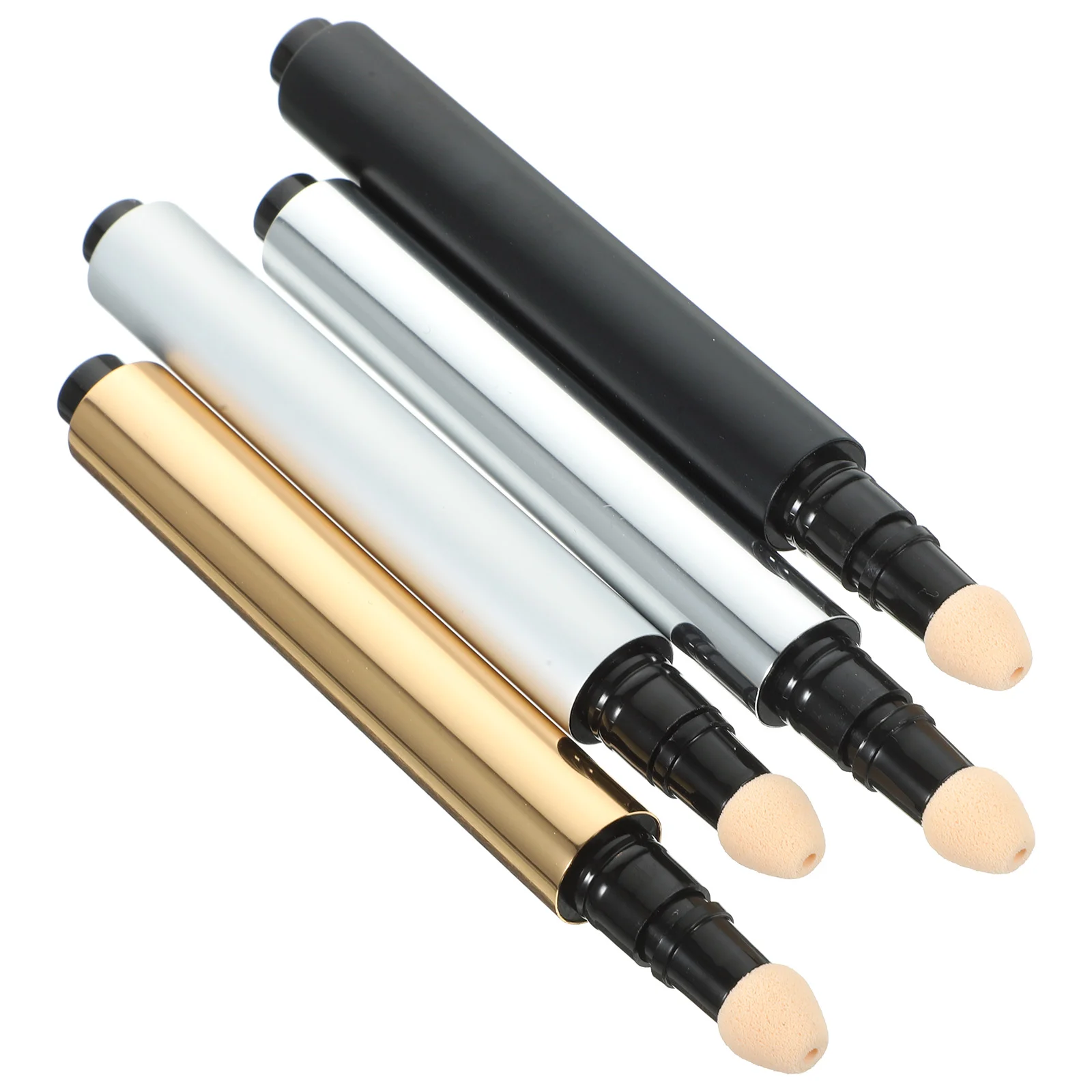 

4 PCS Press Pen Bottle Foundation Dispenser Makeup Concealer Small BB Cream Tube Female Empty Full Coverage