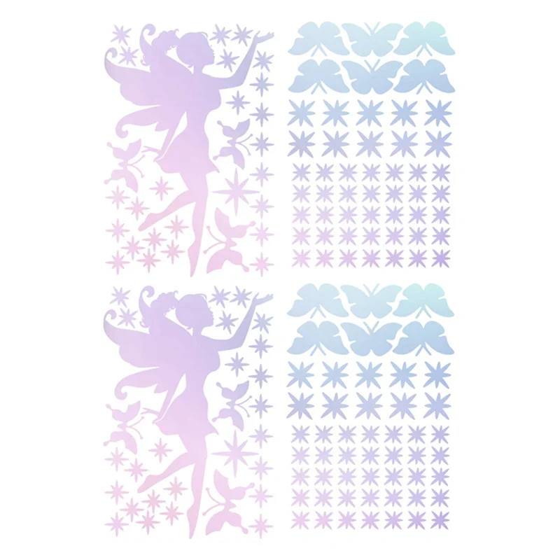 A370T NEW~2Pc Refrigerator Stickers, Cute Stars Fridge Stickers Glow in the Dark, Fridge Dazzle Decals Decoration