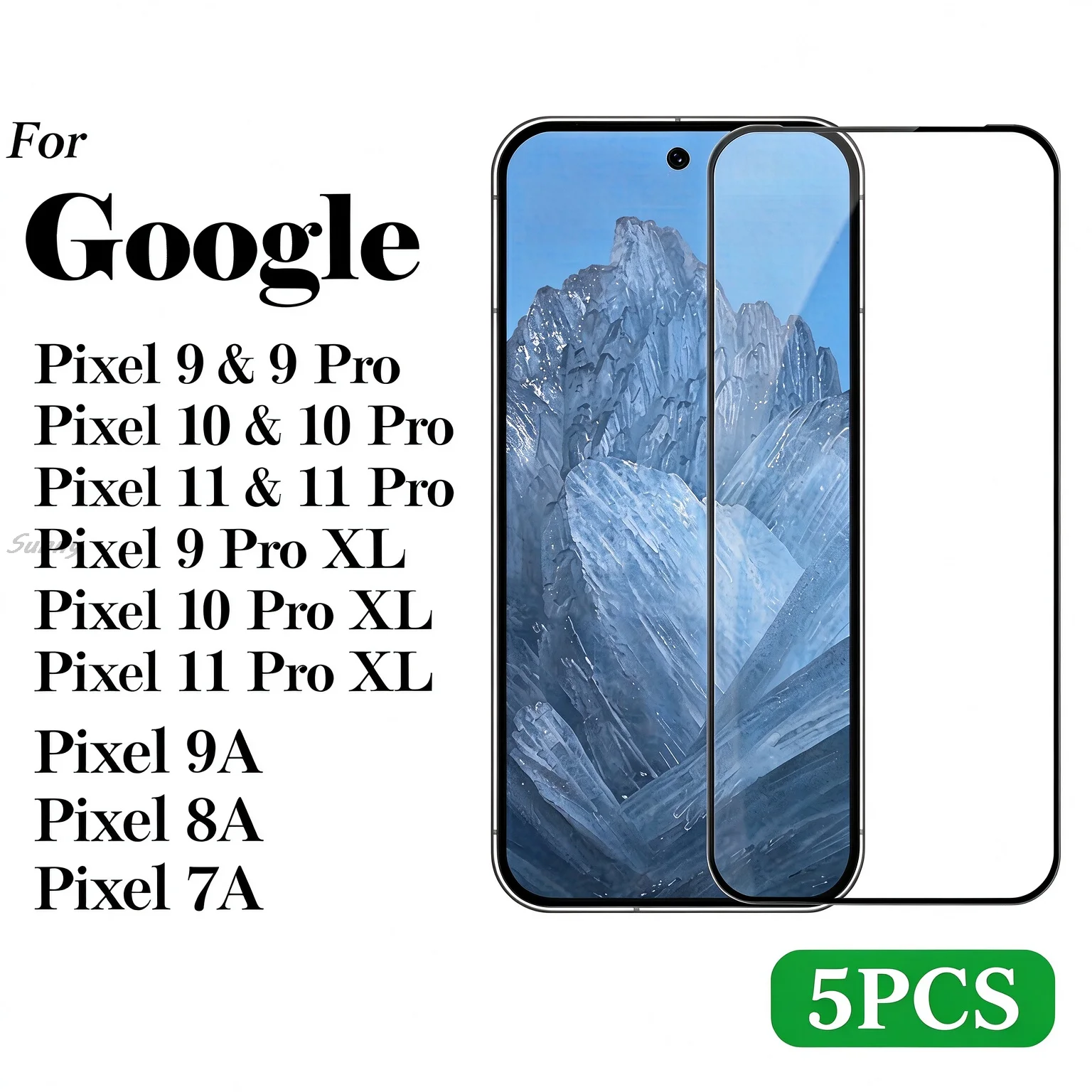 Full Coverage Screen Protector For Google Pixel 8 7 Pro 10 11 9 Pro XL 8A 7A 9A High Definition Anti-Scratch 9H Tempered Glass