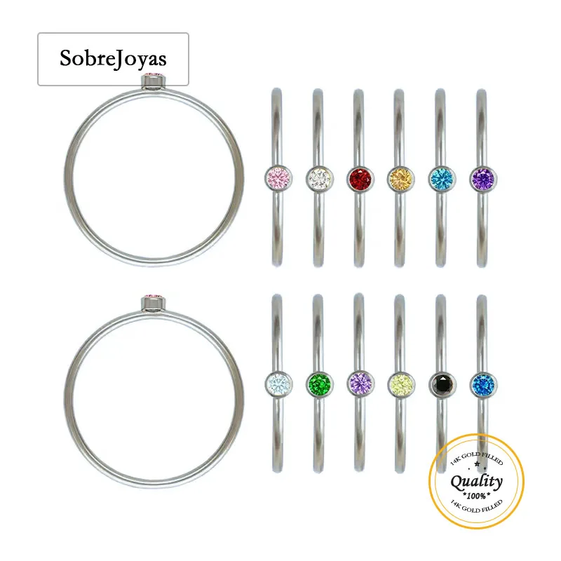 

Stone Birthstone Rings 925 Sterling Silver Stacking Ring W/2mm Stone Wholesale BULK DIY Jewelry Findings