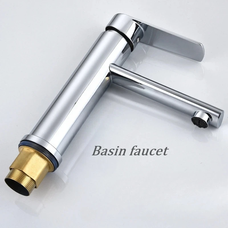 

Stainless Steel Single Handle Faucet - Hot & Cold Water, Universal for Bathroom Vanity Sink, Wash Basin, Face Basin