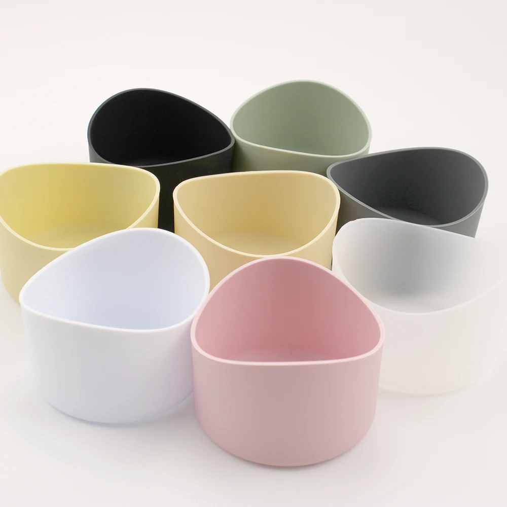 7cm Dia  Anti Scalding Colorful Non-slip Silicone Bottom Boot Water Bottles Beverage Cup Sleeve