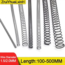 WD:1.5MM/2.0MM 65MN Strong Compression Spring Steel Mechanical Cylindrical Spiral Coil Rotor Return Force Length 100-500mm