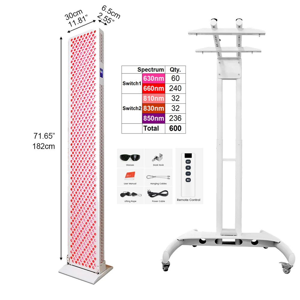 Full Body Large Size Red Light Therapy Panel Touch Screen Reduced Depression Pro Led Red Light Therapy Panel with Mobile stand