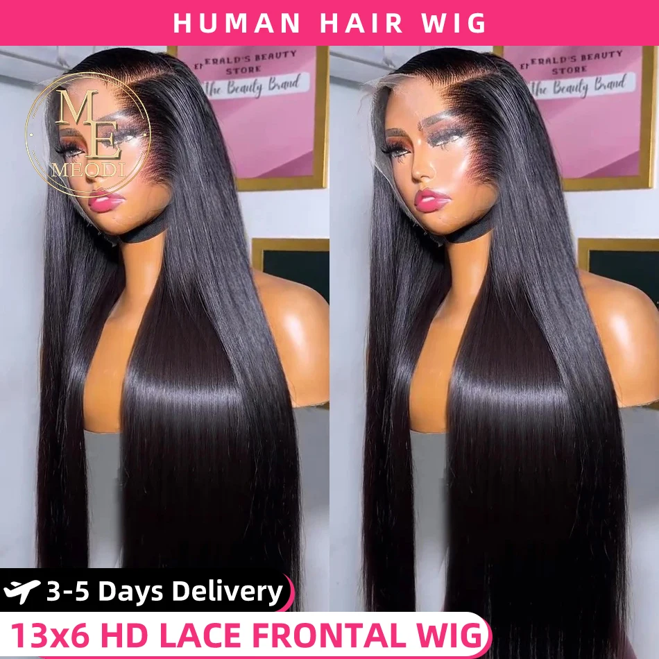 Wholesale 13x6 Hd Bone Straight Transparent Human Hair Lace Frontal Wigs 13x4 Lace Front Wig 360 Pre Plucked Lace Wigs For Women