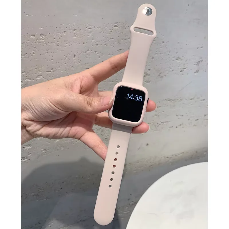 حزام سيليكون نحيف لساعة أبل الترا 49 ملم باند 41 45 38 40 44 42 46 ملم Correa سوار رياضي iWatch Series 10 9 8 7 6 5 SE