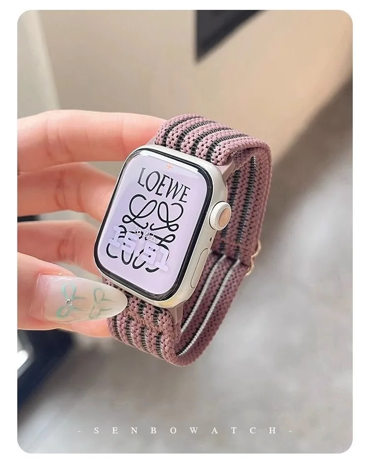 Nylon Loop Straps for Apple watch 10 band 40mm 45mm 44mm 49mm 41mm 42mm Magnetic bracelet iWatch series 9 8 7 6 ultra 2 se