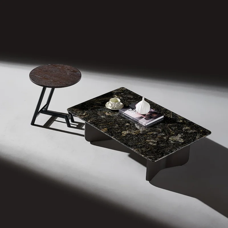 #for YSS Modern Design Living Room Furniture European Luxury Style Tea Coffee Table Natural Limestone Marble Solid Wood