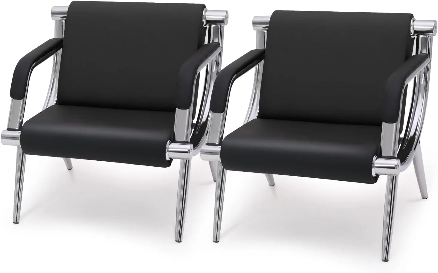 

Waiting Room Chairs with Armrest Lobby Conference Reception Chairs PU Leather Office Furniture Office Guest Seating for Clinic