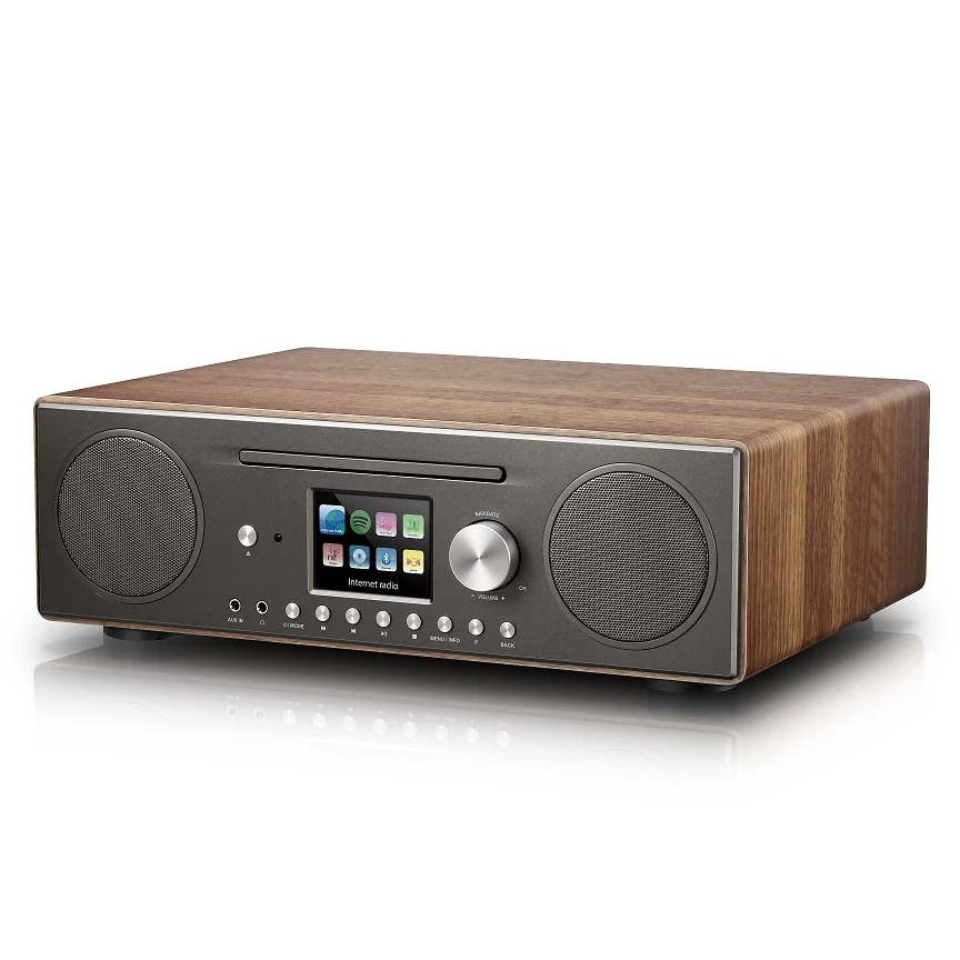 WiFi Smart Radio with DAB+/FM/USB & Spotify Connect & CD player Home Radio Retro Wooden Design