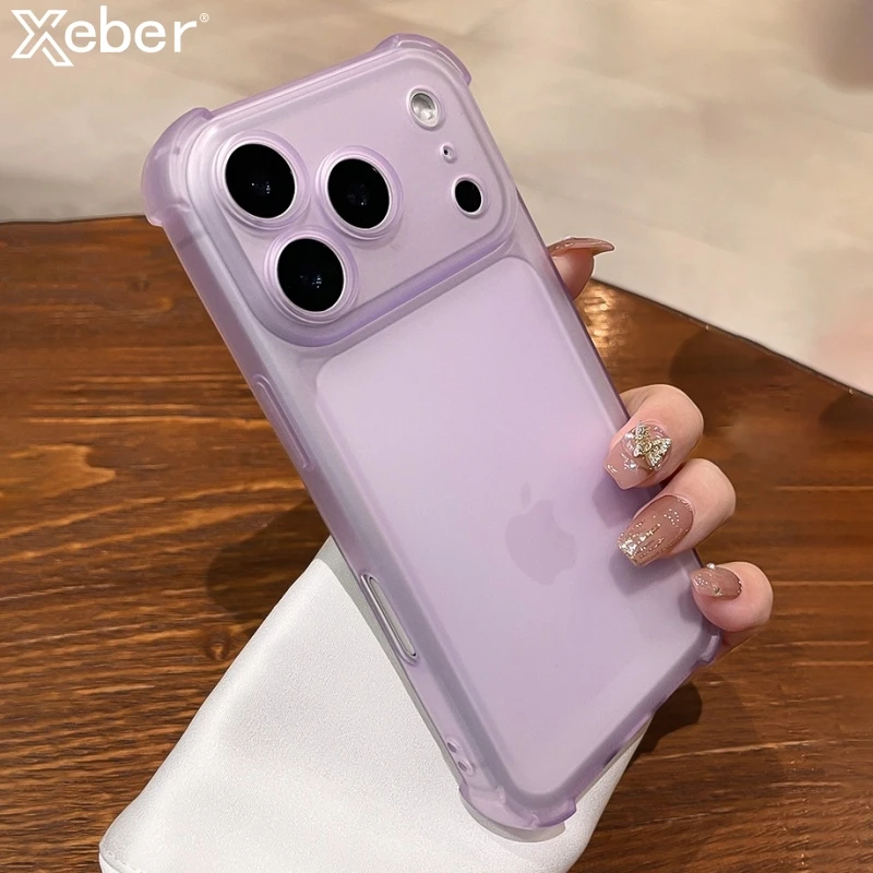 Capa de Celular INS Candy Matte Antichoque para iPhone 17 Pro Max 16 15 13 14 12 11 XR XS X 7 8 Plus Fina com Proteção de Câmera e Capa Macia