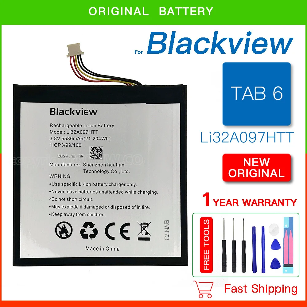 

100% New Original 5580mAh Replacement Batteries For Blackview Tab 6 TAB6 High Capacity Mobile Phone Battery+Tracking Number