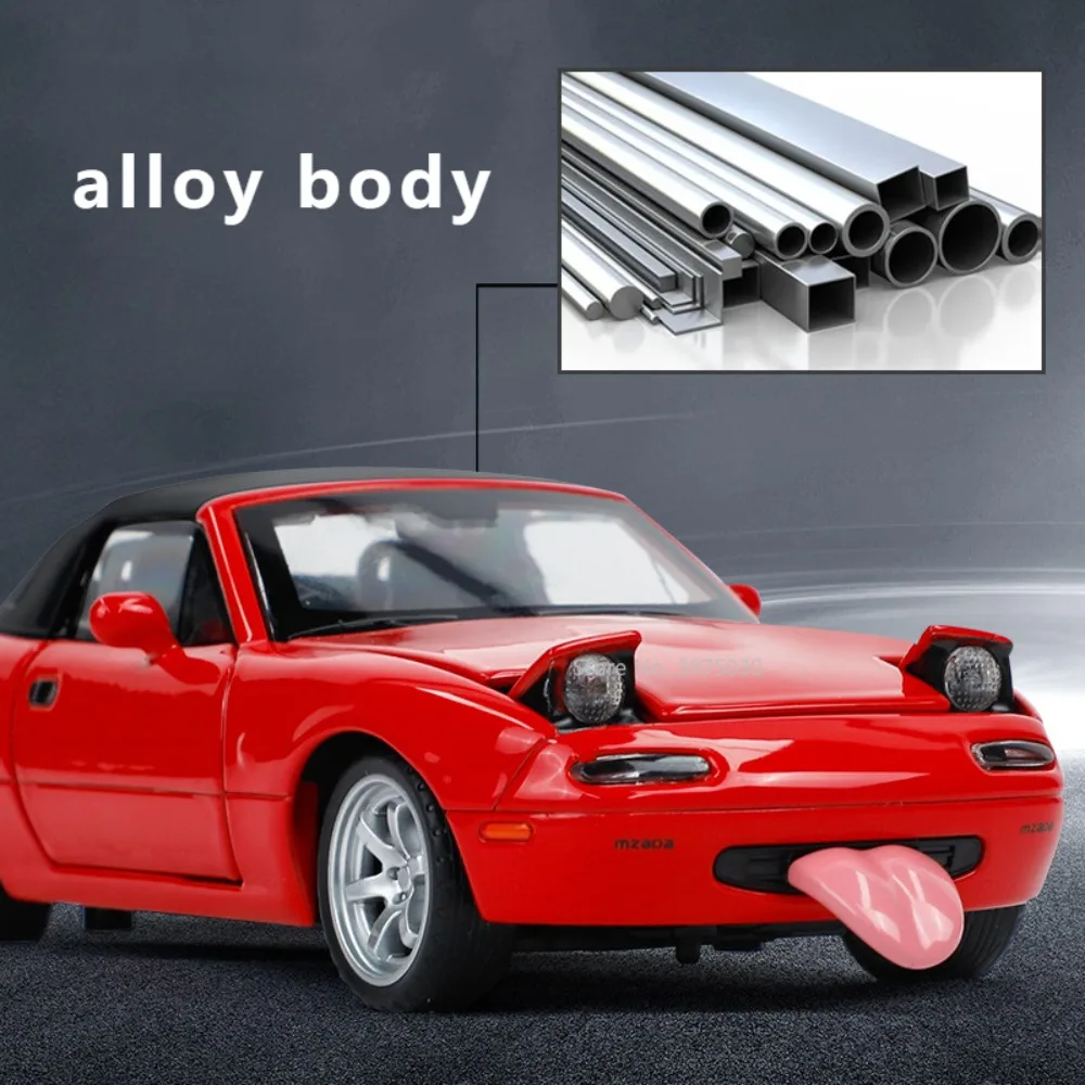 1/32 Scale Alloy Diecast Mazda MX-5 Sports Car Model Toy Highly Simulated Supercar Door Can Open Advanced Gift for Boys Birthday