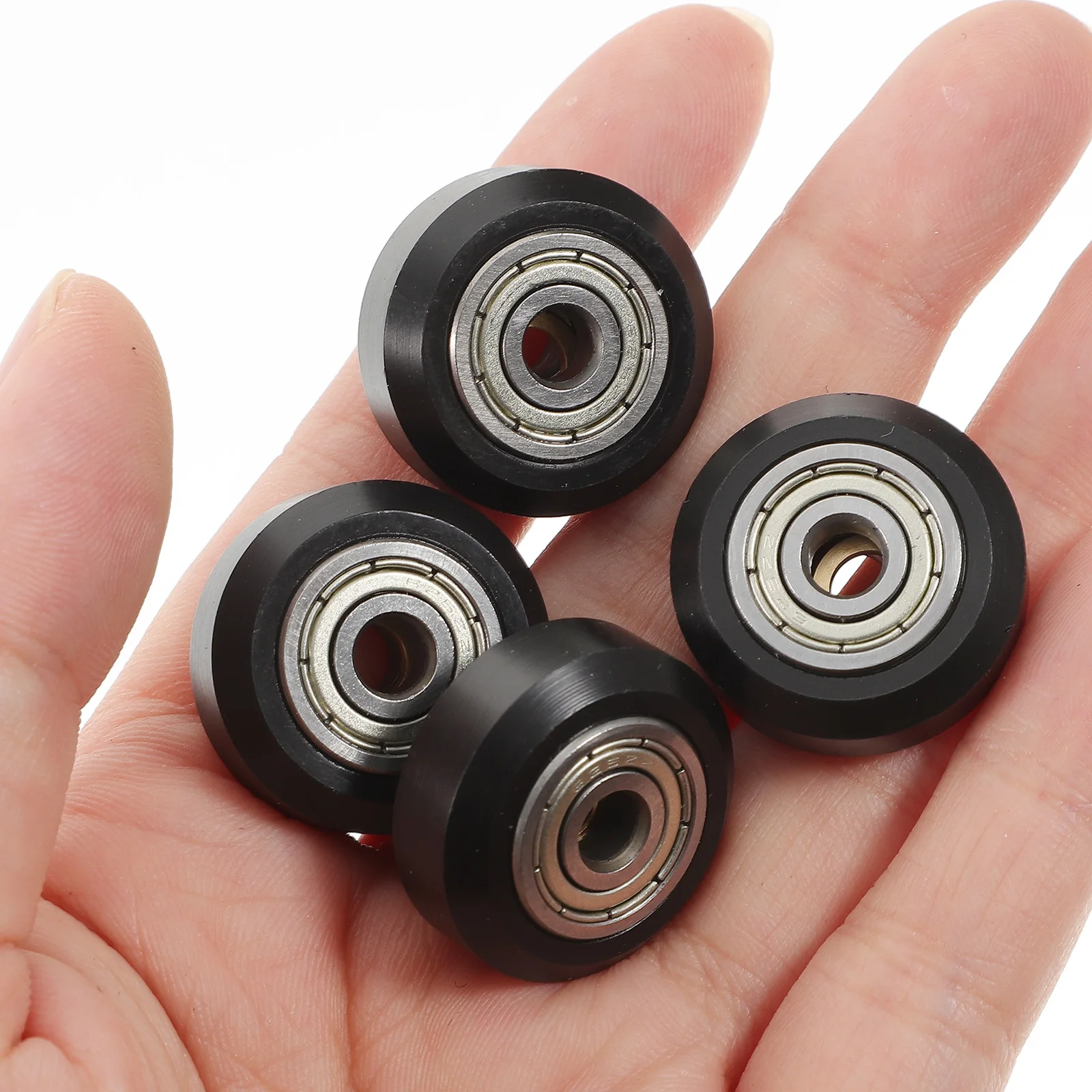 

4 Pcs 3D Printer Pulley Wheels Metal Bearings Precision Passive Round Roller Low Noise Smooth Movement Accessories
