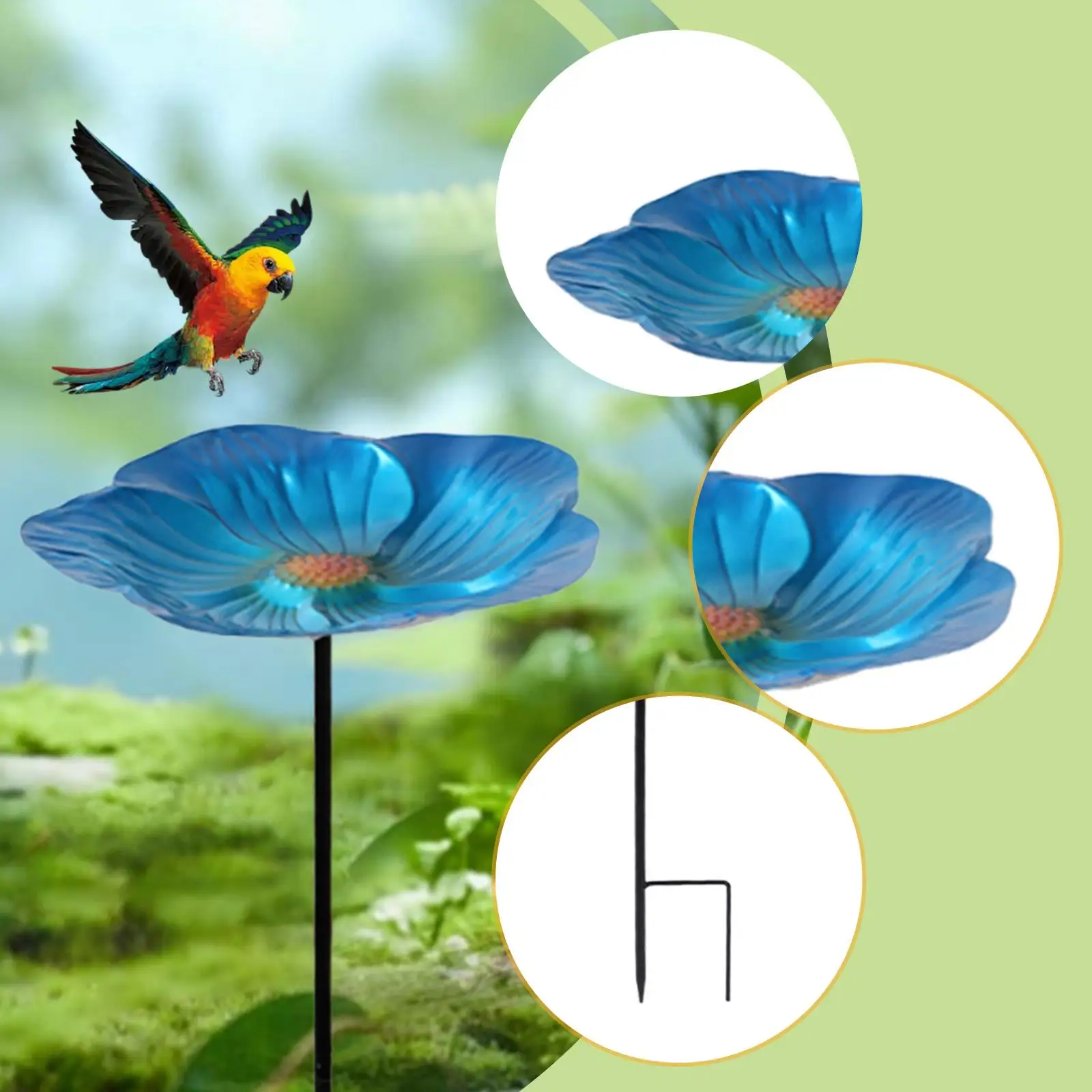 وعاء حمام الطيور الحديدي لحمام الطيور في الهواء الطلق لحديقة الفناء الخلفي الخارجية #5