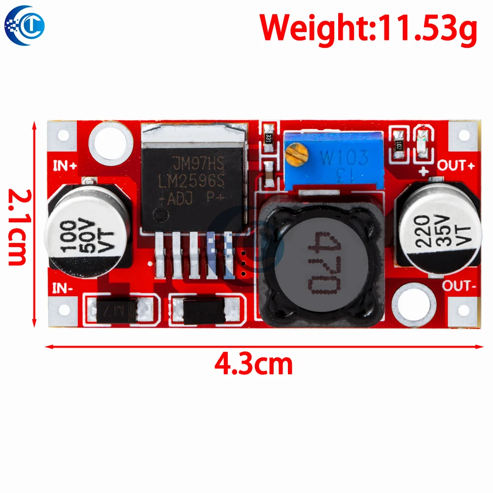 LM2596s LM2596HVS DC-DC Step-Down Power Supply Module 3A Adjustable Step-Down Module LM2596 Voltage Regulator 24V 12V 5V 3V