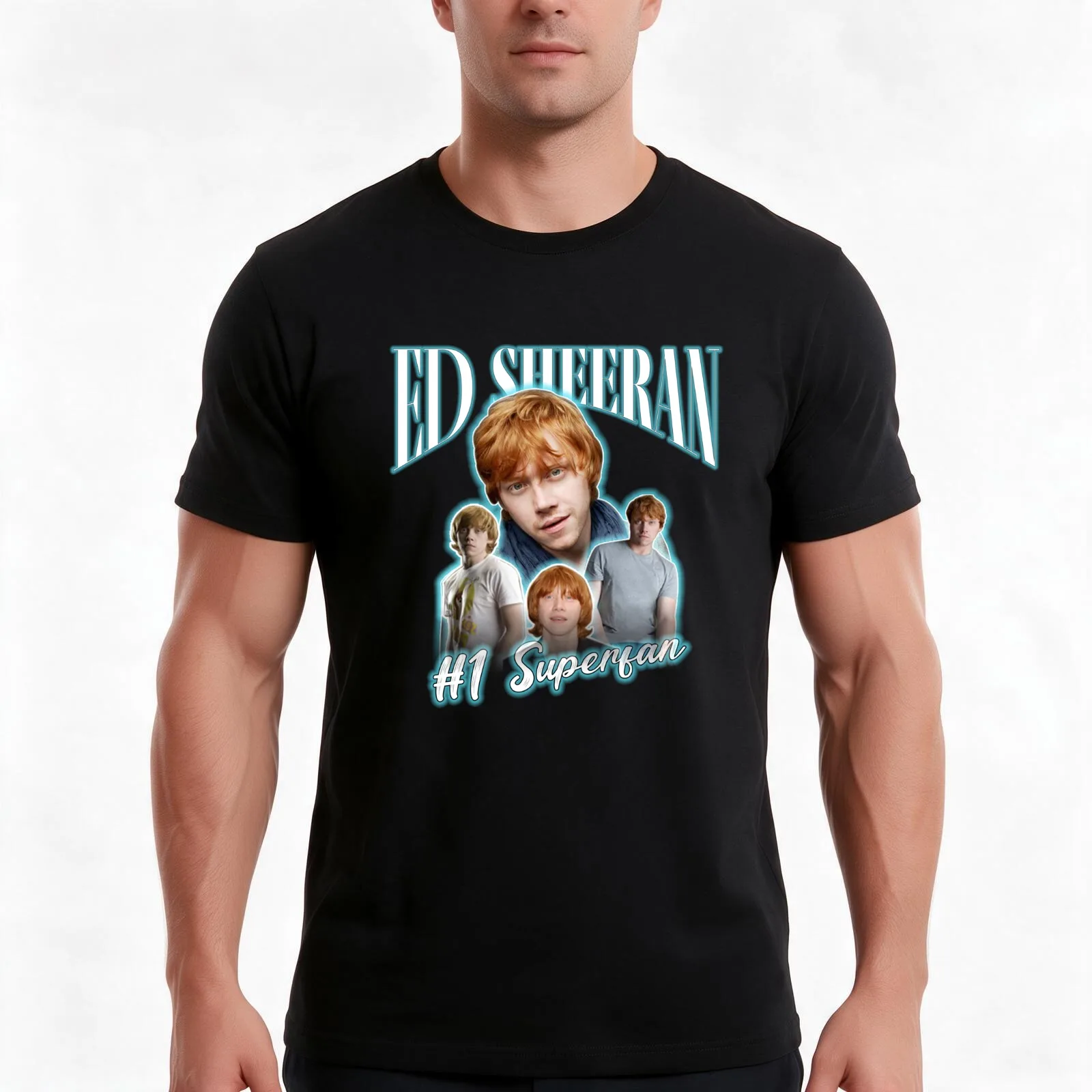 ??? all star ed sheeran ??? T-Shirt, Summer Casual Cotton Tee, Oversized Streetwear Tops, Vintage Graphic Print, 100% Cotton