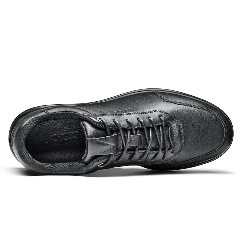 الرجال جلد طبيعي الدانتيل متابعة أحذية رياضية ، حذاء تنفس ، أسود ، عادية ، الأعمال ، موضة العلامة التجارية