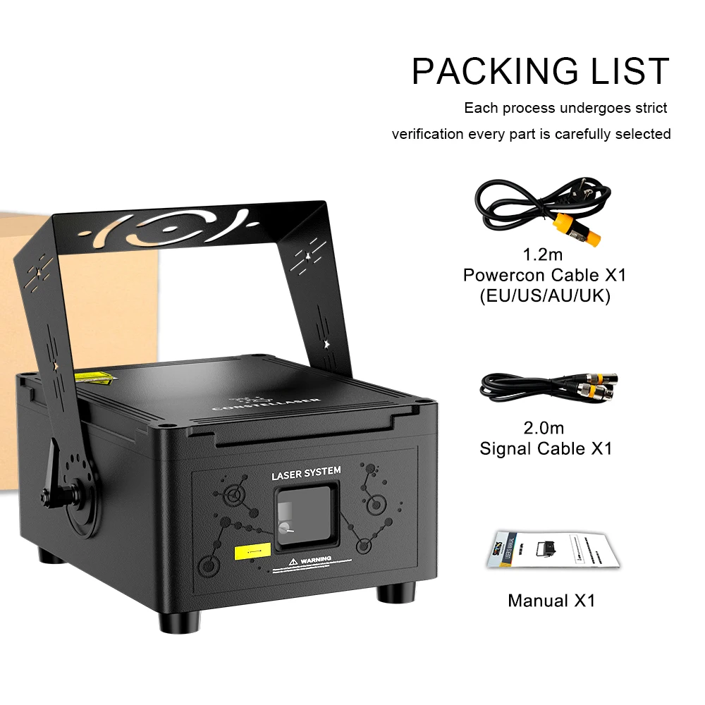 CONSTELLASER 25KPPS 12W Waterproof IP65 RGB Animation Laser Light APP Conctrol Touch Screen Menu for Dj Disco Outdoor Concert