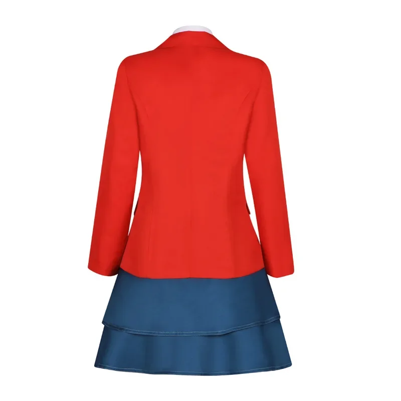 Rebelde cosplay kostüm schule jk uniform frauen männer student anzug rote jacke mantel hemd rock outfit drama ews halloween party