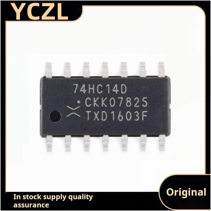 10PCS 74HC14D,653 SOIC-14 Hexagonal Inverting Schmitt Trigger Logic Chip Original Genuine