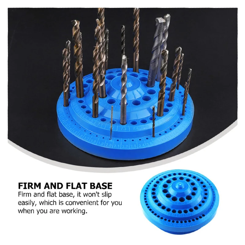 100 Hole 1-13mm Drill Storage Box Nail Drill Bits Storage Case Drill Case Rotating Tray Drill Bits Storage Bin Hardware Brackets