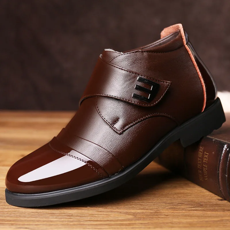 2022 Winter Shoes Men Chelsea Boots Genuine Leather Warm Shoes Men Ankle Boots Fashion Brand Cow Leather Male Footwear KA1849