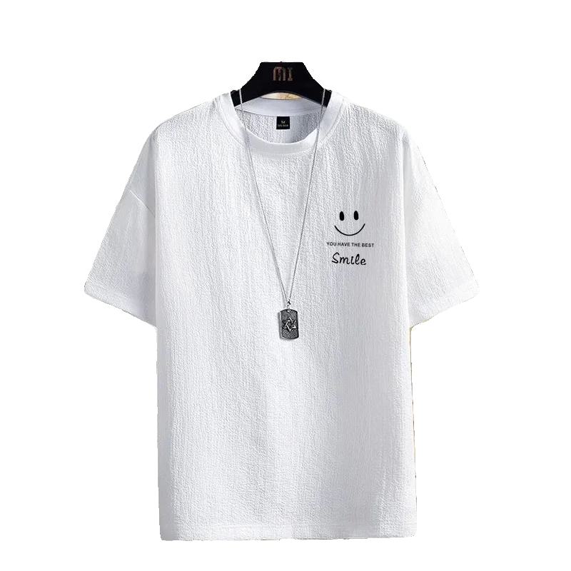 

Мужская футболка из ледяного шелка и льна ор Све, летняя тонкая круглая футболка Ne, повседневная хлопковая льняная футболка f Sve Body irt Cool Feeling