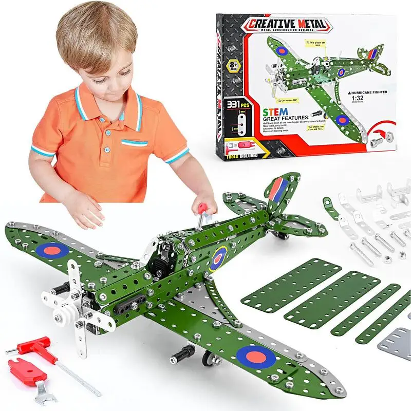 

Nut Assembly Puzzle Toy Building Blocks Bricks Toys Educational Plane Assembly Model 331 Pcs For Kids Birthday Carnival Prizes