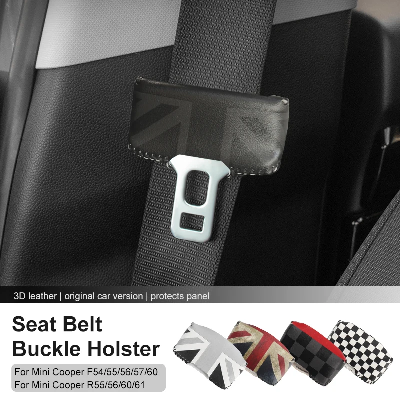 For Mini Cooper F56 F60 F54 F55 R56 R60 Car Seat Safety Buckle Protective Case Safety Seatbelt Lock Buckle Plug Decoration Cover