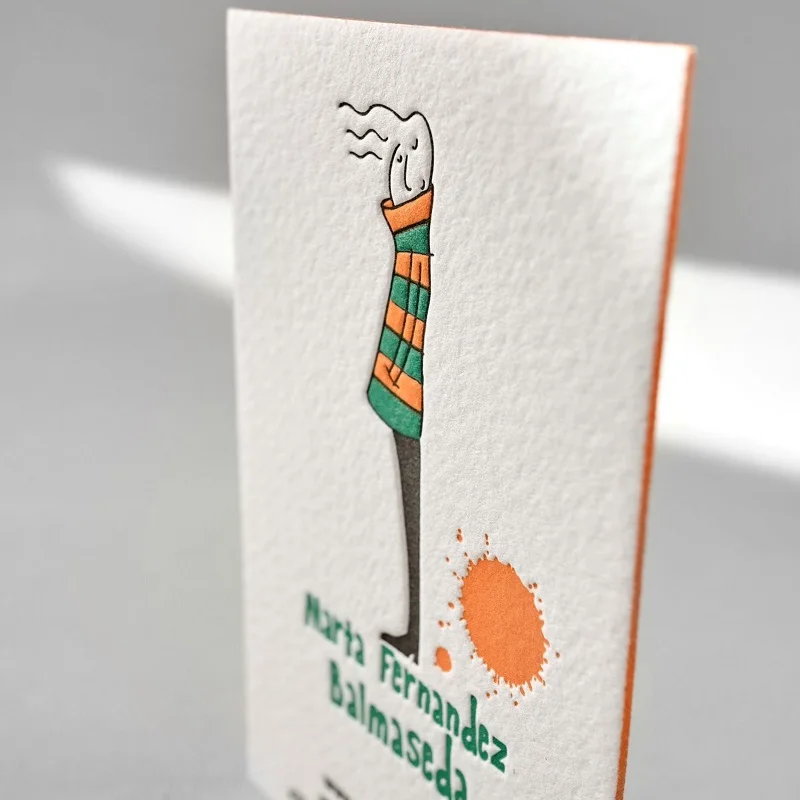 Customized 450g Cotton Paper Embossed Debossed Stamping Business Personalized Business Card Design Printing