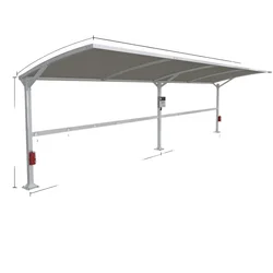 Toldo do veículo elétrico para estacionamento ao ar livre, estrutura de membrana, barraca do carro, pilha de carregamento da paisagem, garagem