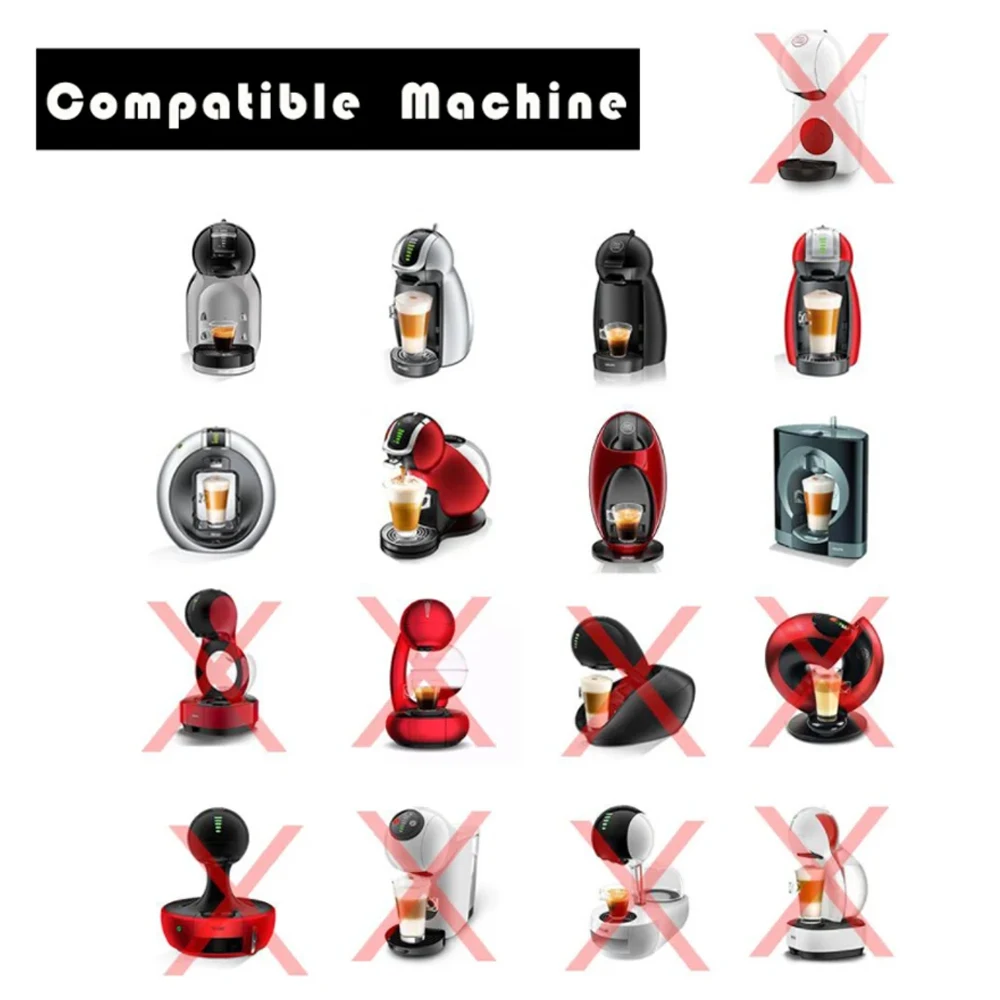 ICafilas Link Stainless Metal Rusable For Dolce Gusto Coffee Capsule Fit Nescafe With Filter Ground