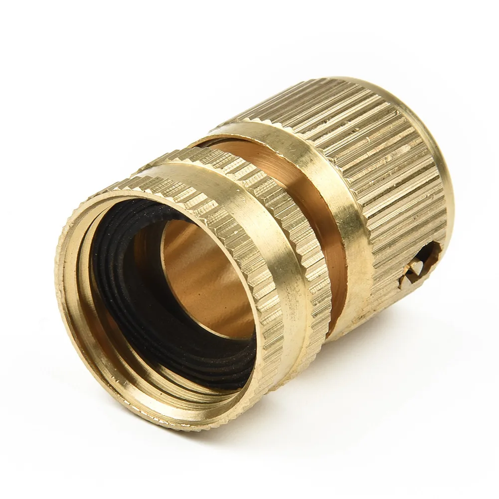 Quick Connect Hose Adapter Brass 3/4 Thread for Hose Pipe Connector Car Washing Tool 34 Length No Water Leakage