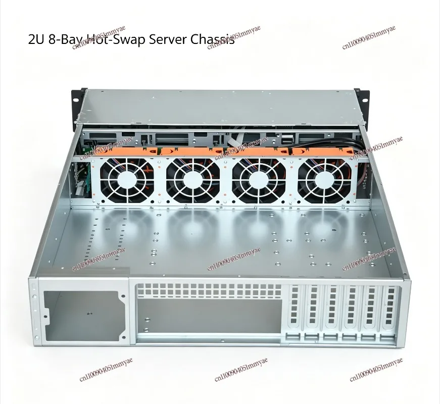 2U 8-Bay Hot Swap Server Chassis, Industrial IPC Case, Dual CPU ATX Motherboard Support, U.2 NVMe Compatible