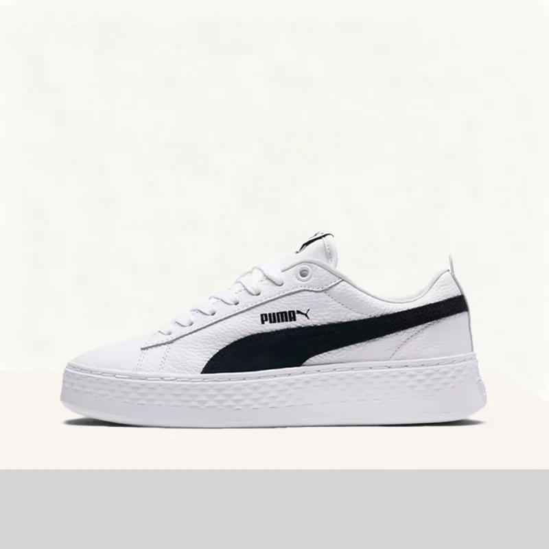 Puma Smash Platform: Minimalist, Versatile, Cushioned, Durable, Lightweight Low-Top Sneakers for Women  White  366487-12