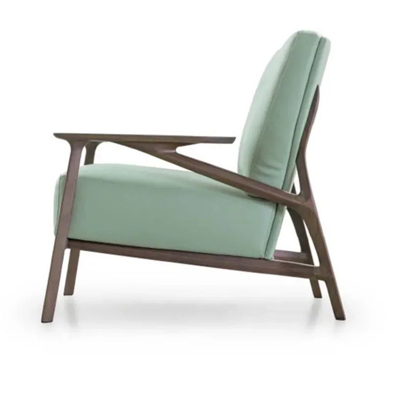 

Modern armchair designer home solid wood sofa recliner