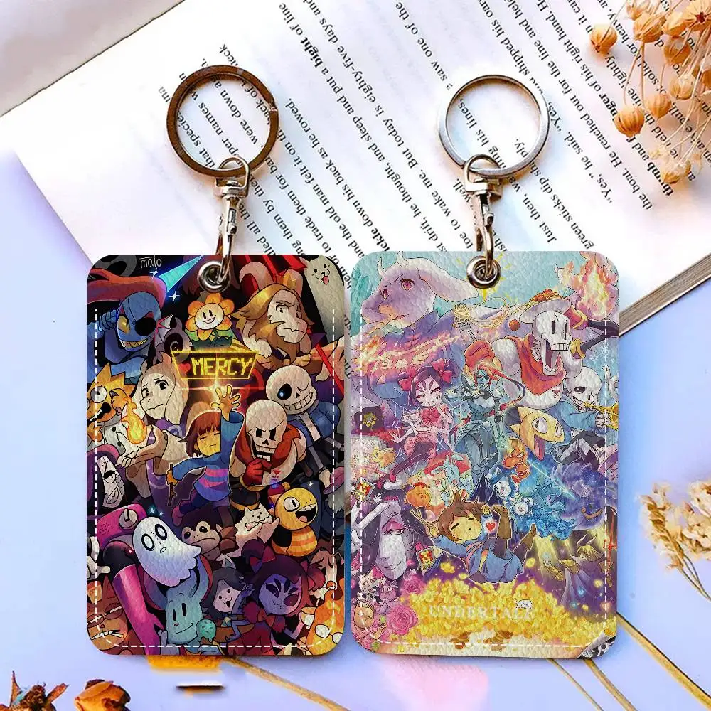 

Брелок для игры Undertale с держателем карты доступа, автобусом и идентификационной картой еды, защитный чехол для банковской карты для безопасности