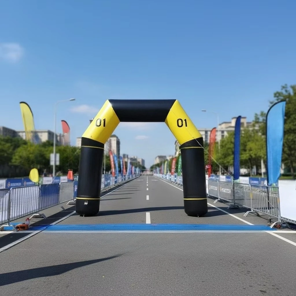 Factory price outdoor Advertising misting archways inflatable race start finish line arch inflatable sports arch
